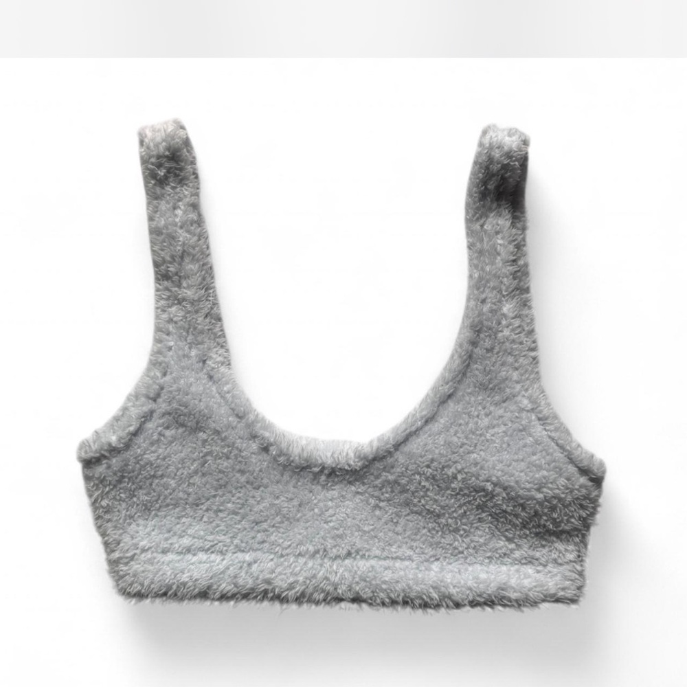 Cozy white crop top